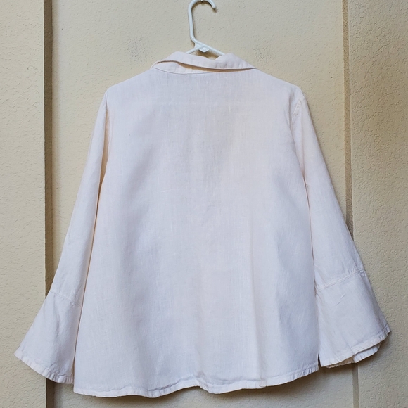 Bryn Walker Off White Linen Open Top. Size Medium - Picture 4 of 7